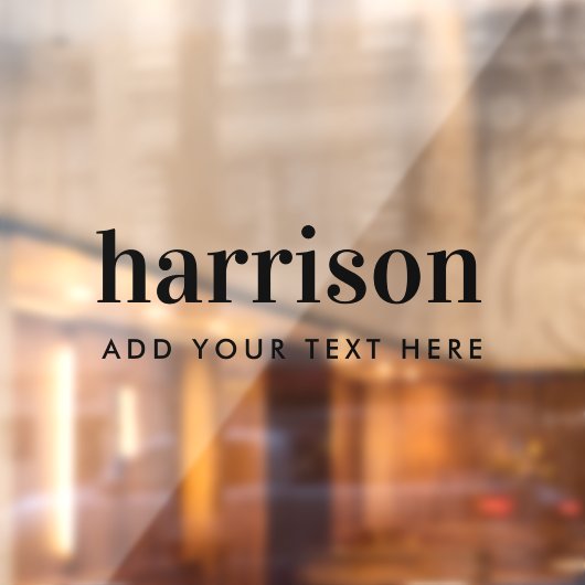 Bedrijfsnaam Minimaal Modern Raamsticker (Vel 2)