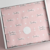 Bedrijfsnaam Monogram Patroon Blush Roze Tissuepapier