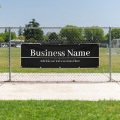 Bedrijfsnaam of andere bewerkbare tekst spandoek (Insitu)