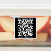 Bedrijfsnaam of andere info &  QR-code Labels (Aangebracht)