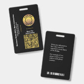 Bedrijfsnaam QR Code Bar Code Aangepaste badge (Voor- en achterkant)