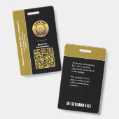 Bedrijfsnaam QR Code Bar Code Code Aangepast Badge (Voor- en achterkant)