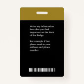 Bedrijfsnaam QR Code Bar Code Code Aangepast Badge (Achterkant)