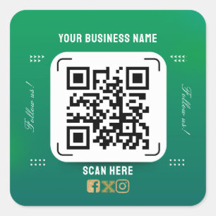 Bedrijfsnaam QR code sticker