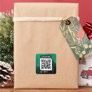 Bedrijfsnaam QR code sticker