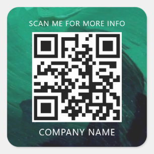 Bedrijfsnaam QR code sticker