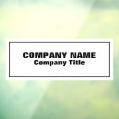 Bedrijfsnaam Raamsticker (Vel 3)