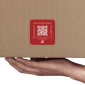 Bedrijfsnaam rood qr code Instagram Vierkante Sticker