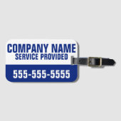 Bedrijfsnaam Service Aangepaste telefoon Bagagelabel (Voorkant (horizontaal))