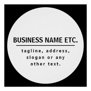 Bedrijfsnaam & Slogan/andere tekst   Zwart-wit Perfect Poster