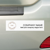 Bedrijfsnaam Slogan Bumpersticker (Op auto)