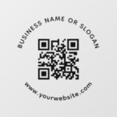 Bedrijfsnaam Slogan Professional Company QR-code Raamsticker (Vel)