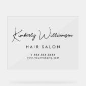 Bedrijfsnaam Stijlvol handtekeningscript Acryl Bord (Voorkant)