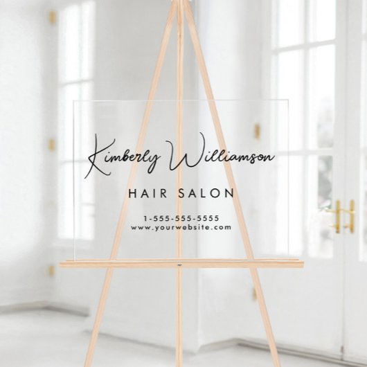 Bedrijfsnaam Stijlvol handtekeningscript Acryl Bord