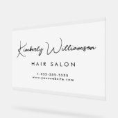 Bedrijfsnaam Stijlvolle handtekening Script Froste Acryl Bord (Hoek)