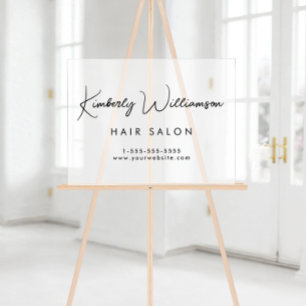 Bedrijfsnaam Stijlvolle handtekening Script Froste Acryl Bord