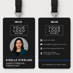 Bedrijfsnaam Tag Aangepaste Foto ID Logo Badge