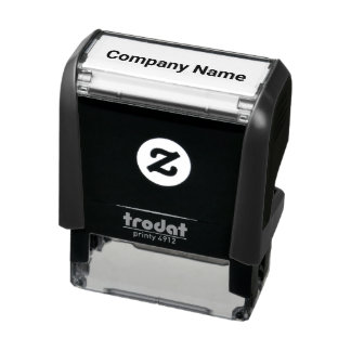 Bedrijfsnaam Tekst Sjabloon Zelfinktende Stempel