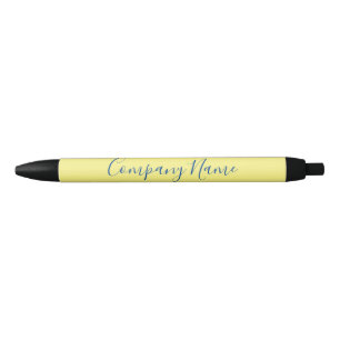 Bedrijfsnaam Telefoonnummer Geel Blauw Script Zwarte Inkt Pen