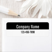 Bedrijfsnaam Telefoonnummer Zwart-wit Product Etiket (Insitu)