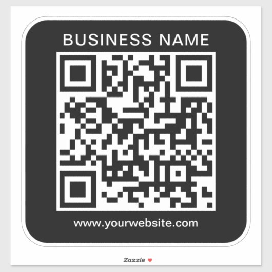 Bedrijfsnaam URL QR-code Sjabloon Aangepast groot Sticker (Vel)