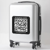 Bedrijfsnaam URL QR-code Sjabloon Aangepast groot Sticker (Koffer)