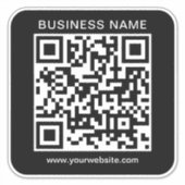 Bedrijfsnaam URL QR-code Sjabloon Aangepast groot Sticker (Voorkant)