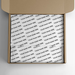 Bedrijfsnaam Verpakkend Gemarkeerd Bedrijfs Wit Tissuepapier