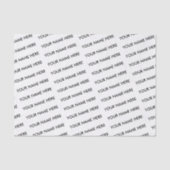 Bedrijfsnaam Verpakkend Gemarkeerd Bedrijfs Wit Tissuepapier (Voorkant)