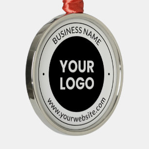 Bedrijfsnaam & website of slogan, dank u enz. metalen ornament