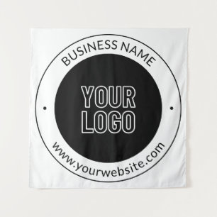 Bedrijfsnaam & website of slogan, dank u enz. wandkleed