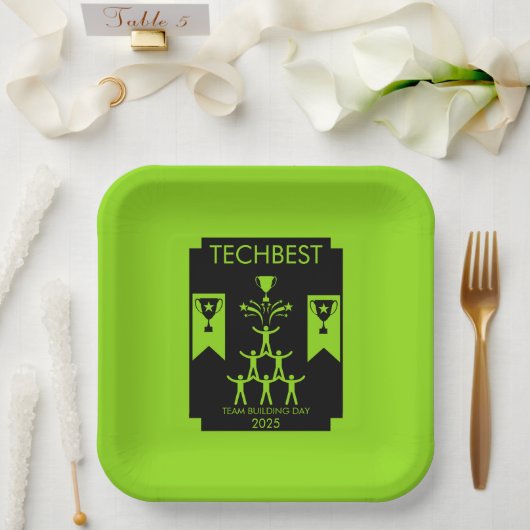 Bedrijfspersoneel Teambuilding Event Papieren Bordje (Huwelijk)