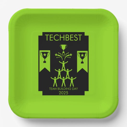 Bedrijfspersoneel Teambuilding Event Papieren Bordje (Voorkant)