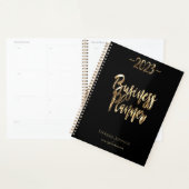 Bedrijfsplanner 2023 - zwart en gouden Matig Manus Planner (Display)