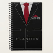 Bedrijfsplanner - Gepersonaliseerde naam - Zwarte Planner (Voorkant)
