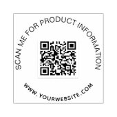 Bedrijfsproductinformatie qr code 	rubberstempel (Afrduk)