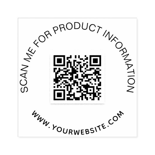 Bedrijfsproductinformatie qr code rubberstempel (Afrduk)