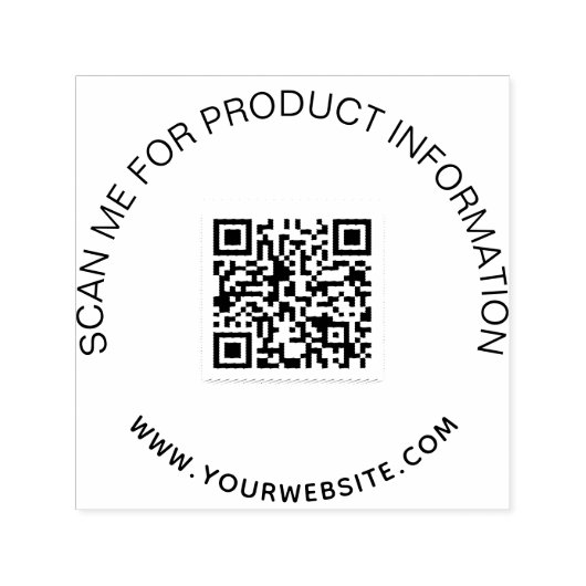 Bedrijfsproductinformatie qr code zelfinktende stempel (Design)