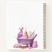 Bedrijfsreinigingsdienst roze notitieboek (Achterkant)