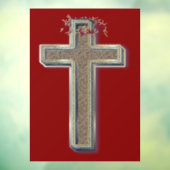 Bedrijfssticker op raam met rode achtergrond raamsticker (Vel 3)