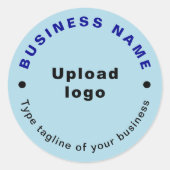 Bedrijfstabel op lichtblauwe Sticker (Voorkant)