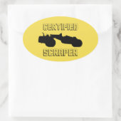 Bedrijfstechnicus-gecertificeerde Scraper-handbedi Ovale Sticker (Tas)