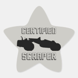 Bedrijfstechnicus-gecertificeerde Scraper-handbedi Ster Sticker