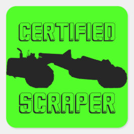Bedrijfstechnicus-gecertificeerde Scraper-handbedi Vierkante Sticker