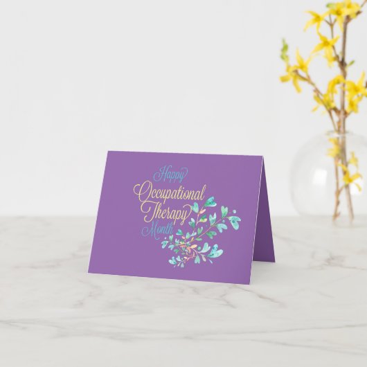 BedrijfsTherapie Maand Dank u Kaart (Gele Bloem)