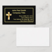 Bedrijfstitel Classy Black Visitekaartjes (Voorkant / Achterkant)