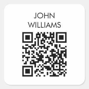 bedrijfsuitbreiding QR-code openen Vierkante Sticker