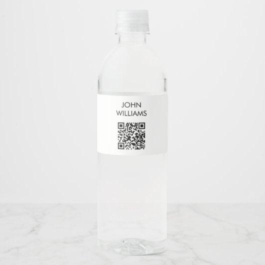  bedrijfsuitbreiding QR-code openen Waterfles Etiket (Voorkant)