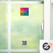 Bedrijfsuren Bedrijf Logo QR Code Custom Raamsticker (Huis)