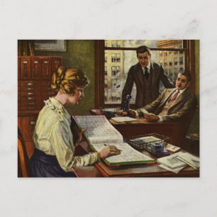 BedrijfsVergadering, Kantoor met Uitvoerende Briefkaart